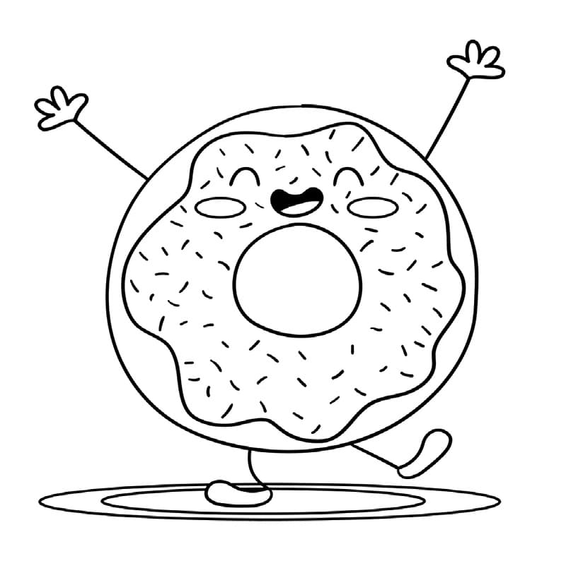 Donut (Krapfen) ausmalbilder