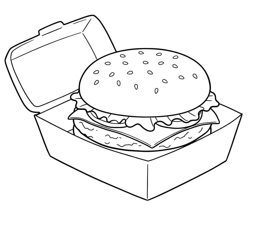 Leckerer Hamburger ausmalbilder