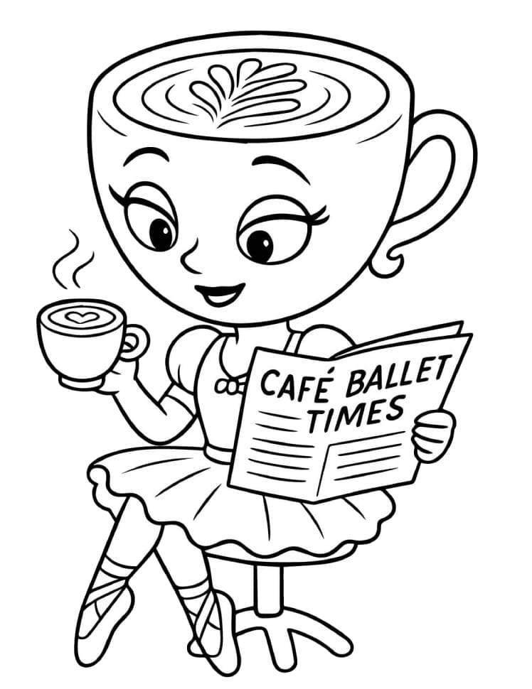 Leicht zu zeichnende Ballerina Cappuccina