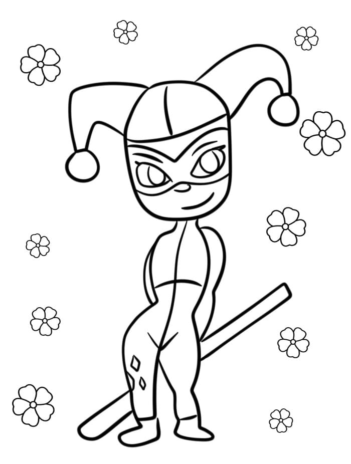 Leichte Harley Quinn ausmalbilder