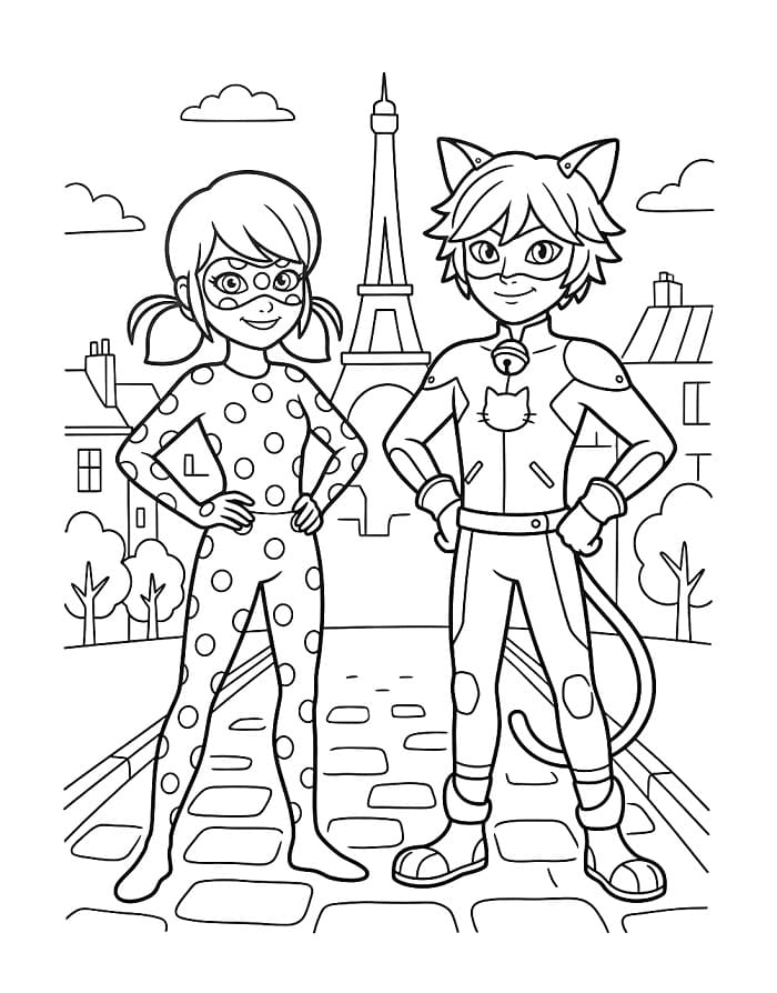 Leichte Miraculous Ladybug ausmalbilder