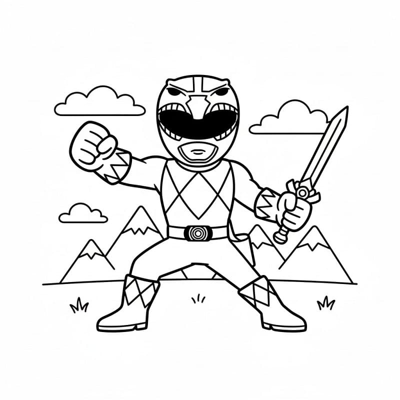 Leichte Power Rangers ausmalbilder