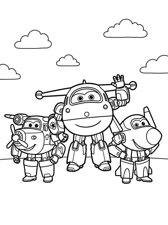 Leichte Super Wings ausmalbilder