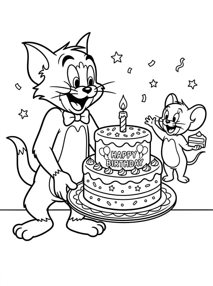 Leichte Tom und Jerry ausmalbilder