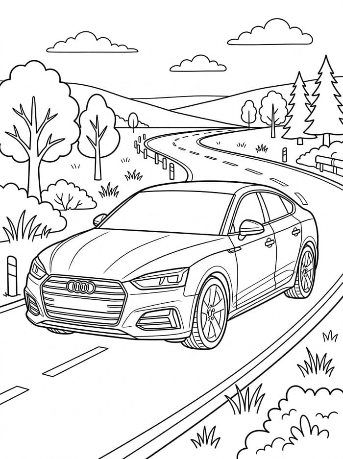 Leichter Audi ausmalbilder