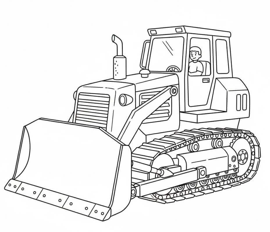 Leichter Bulldozer ausmalbilder
