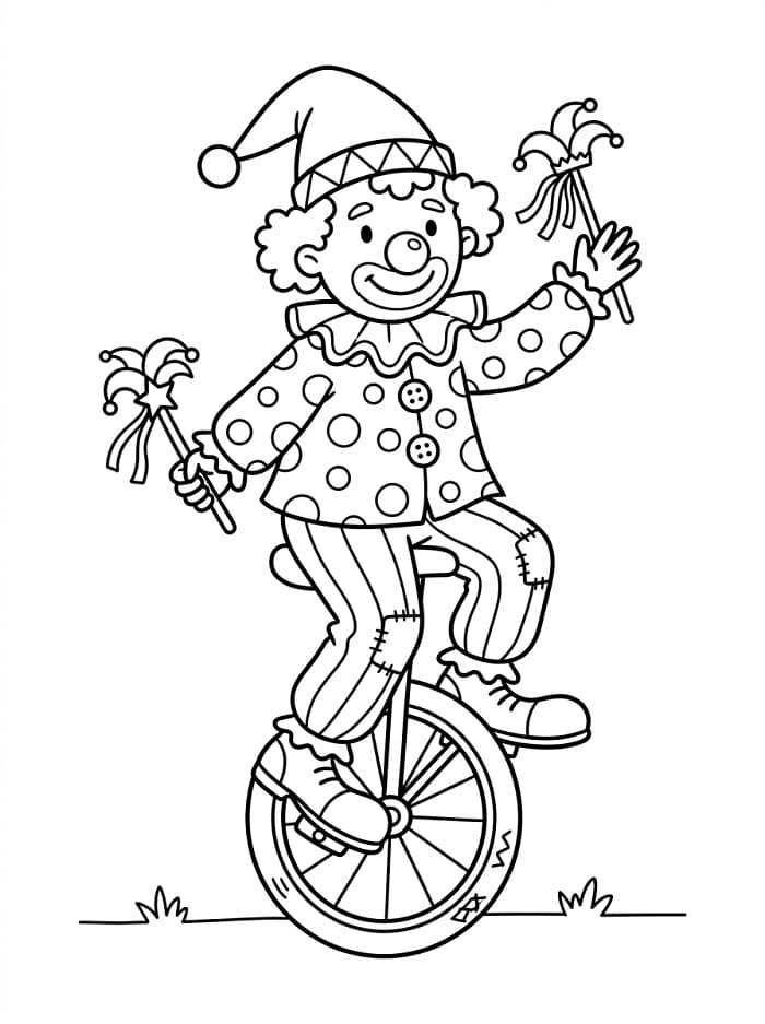 Leichter Clown ausmalbilder