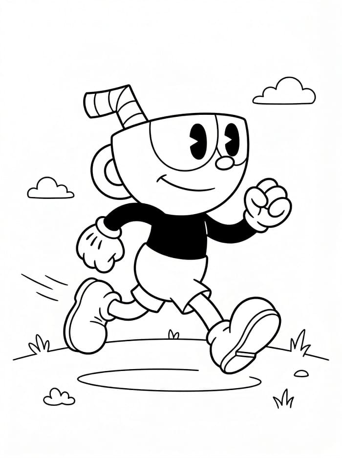 Leichter Cuphead ausmalbilder