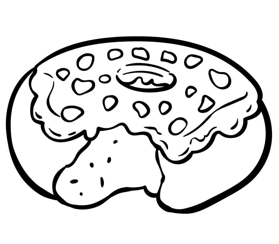 Leichter Donut ausmalbilder