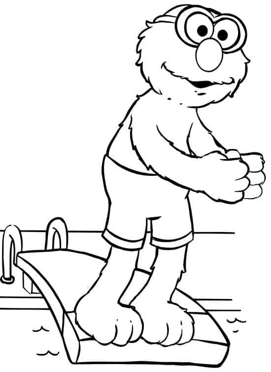 Leichter Elmo ausmalbilder