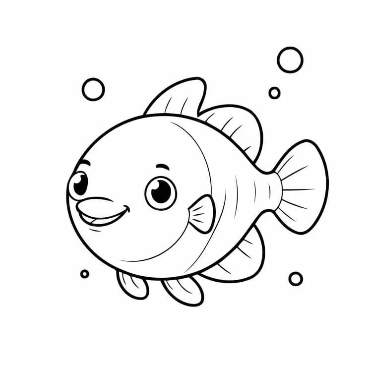 Leichter Fisch ausmalbilder