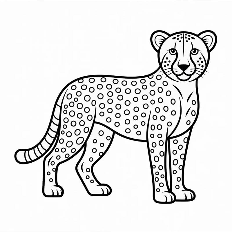 Leichter Gepard ausmalbilder