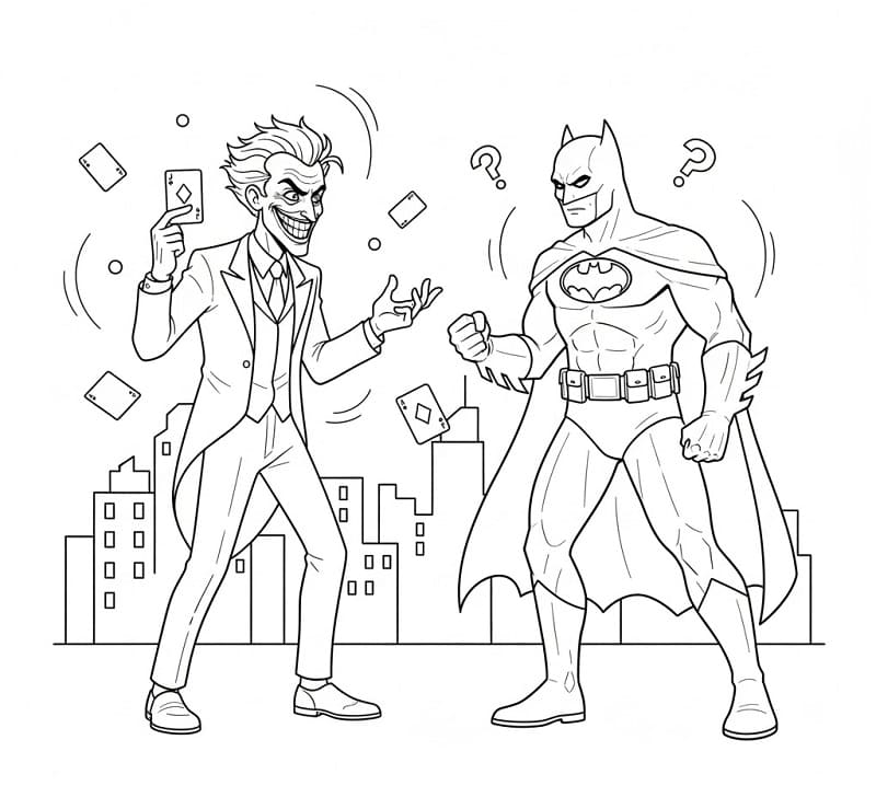 Leichter Joker ausmalbilder