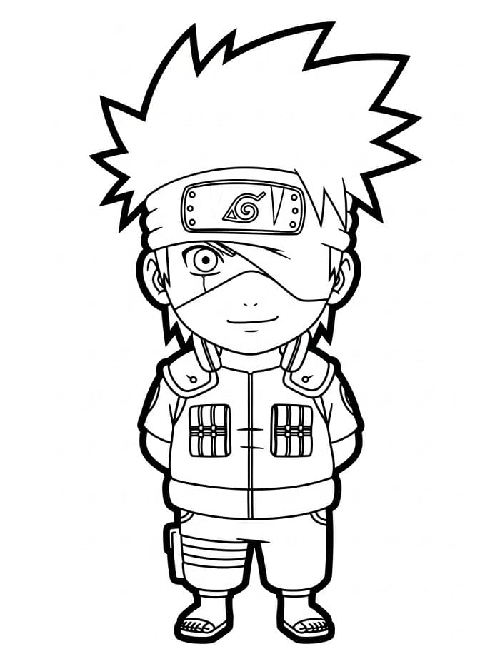 Leichter Kakashi ausmalbilder