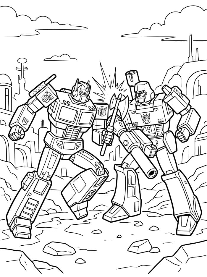 Leichter Optimus Prime ausmalbilder
