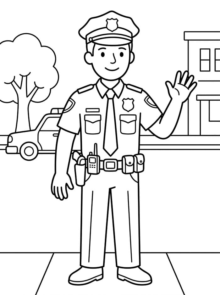 Leichter Polizist ausmalbilder