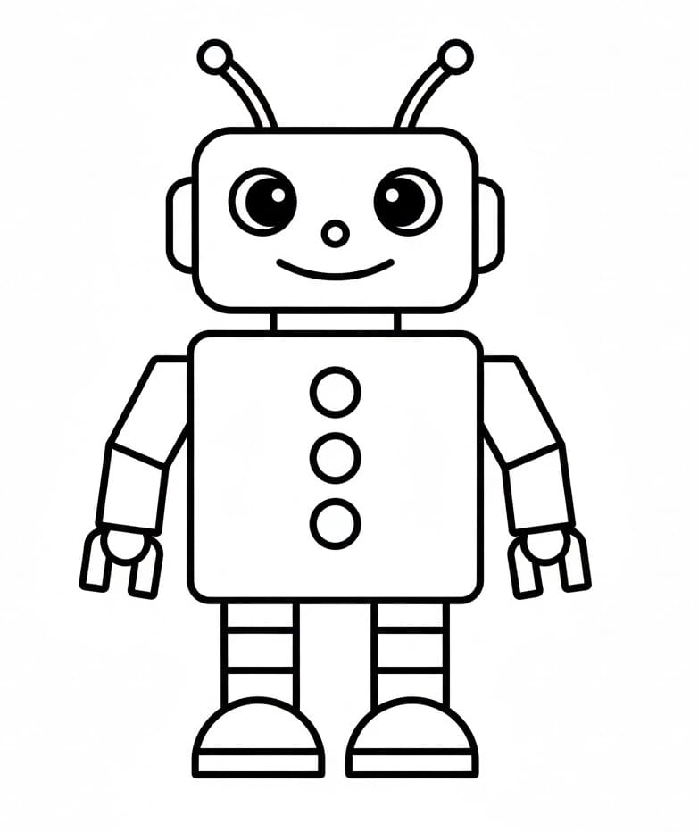 Leichter Roboter ausmalbilder