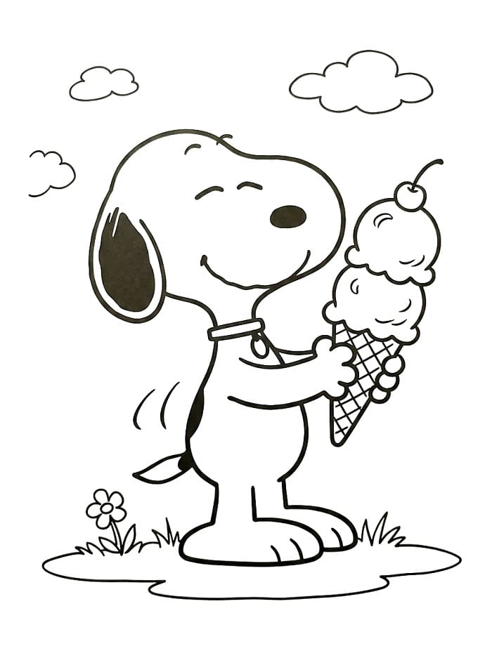 Leichter Snoopy ausmalbilder