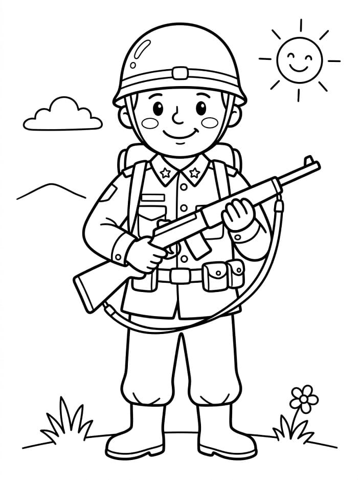 Leichter Soldat ausmalbilder
