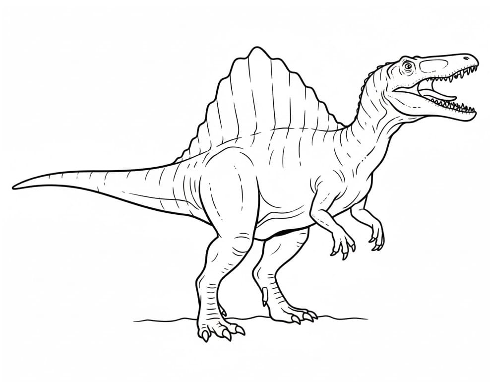 Leichter Spinosaurus ausmalbilder