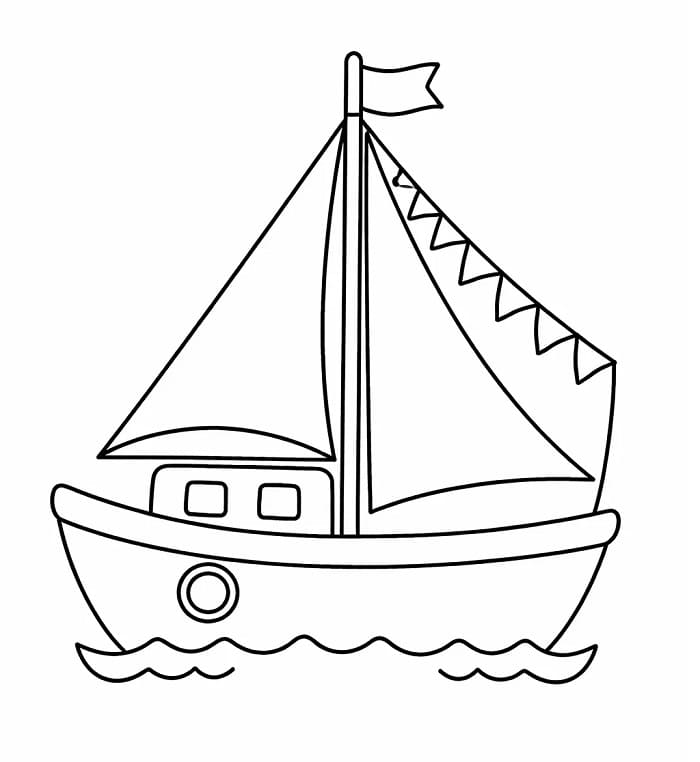 Leichtes Boot ausmalbilder
