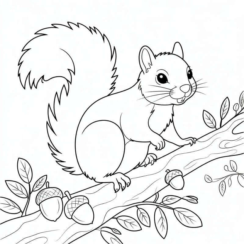 Leichtes Eichhörnchen ausmalbilder