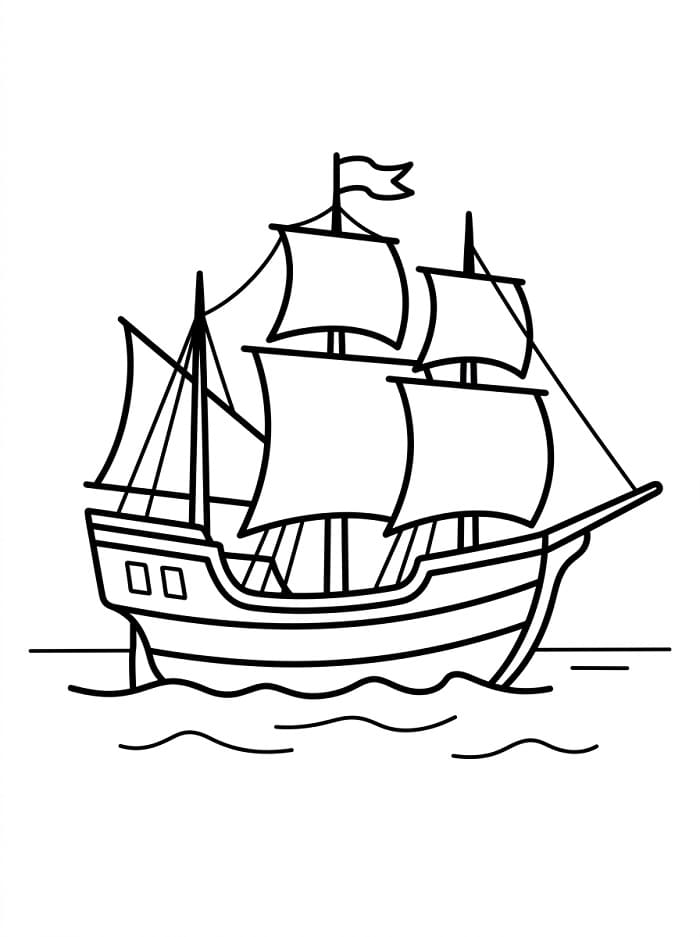 Leichtes Schiff ausmalbilder