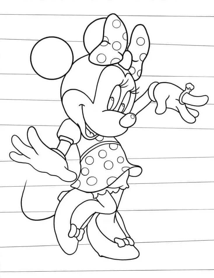 Liebenswerte Minnie Maus ausmalbilder