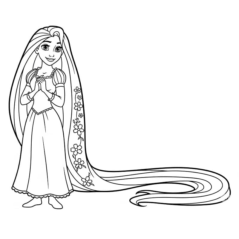 Liebenswerte Rapunzel ausmalbilder