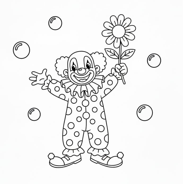 Liebenswerter Clown ausmalbilder