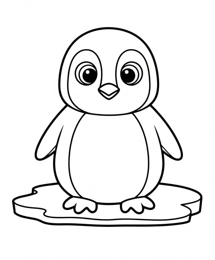 Liebenswerter Pinguin ausmalbilder