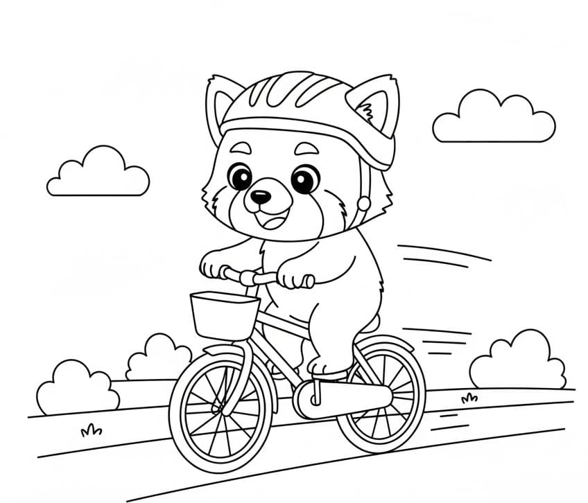 Liebenswerter Roter Panda ausmalbilder