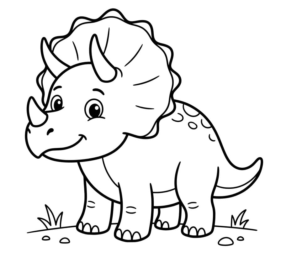 Liebenswerter Triceratops ausmalbilder