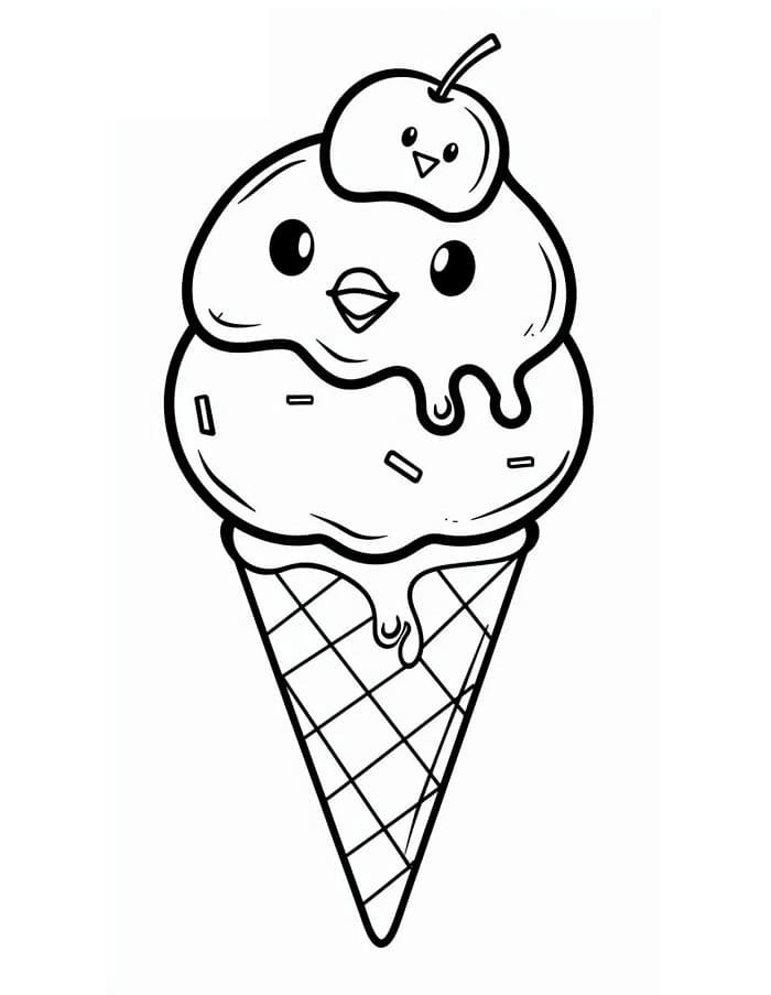 Liebenswertes Eis ausmalbilder