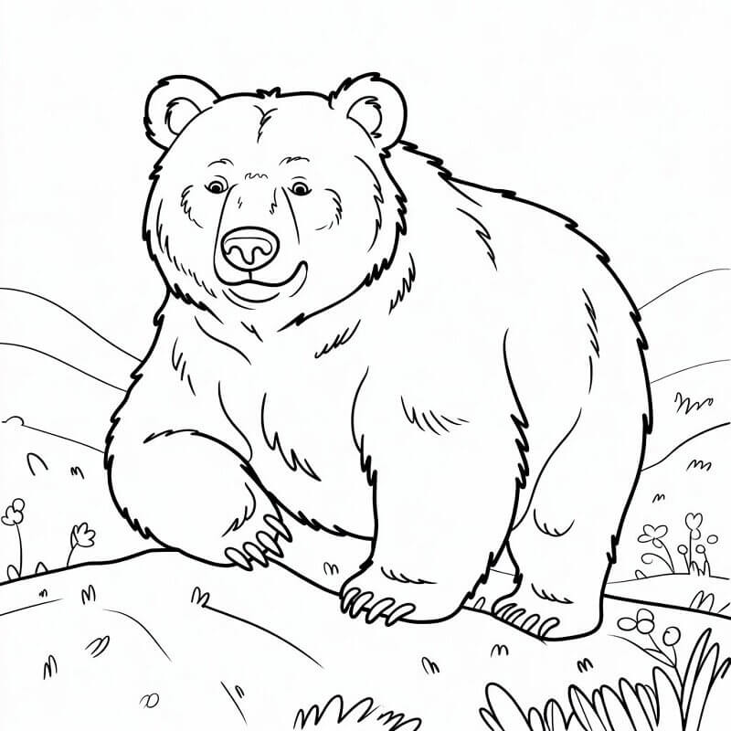 Liebevoller Bär ausmalbilder