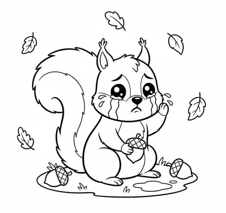 Liebevolles Eichhörnchen ausmalbilder