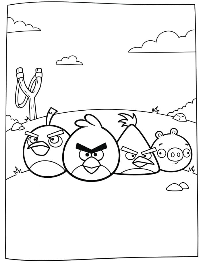 Liebliche Angry Birds ausmalbilder
