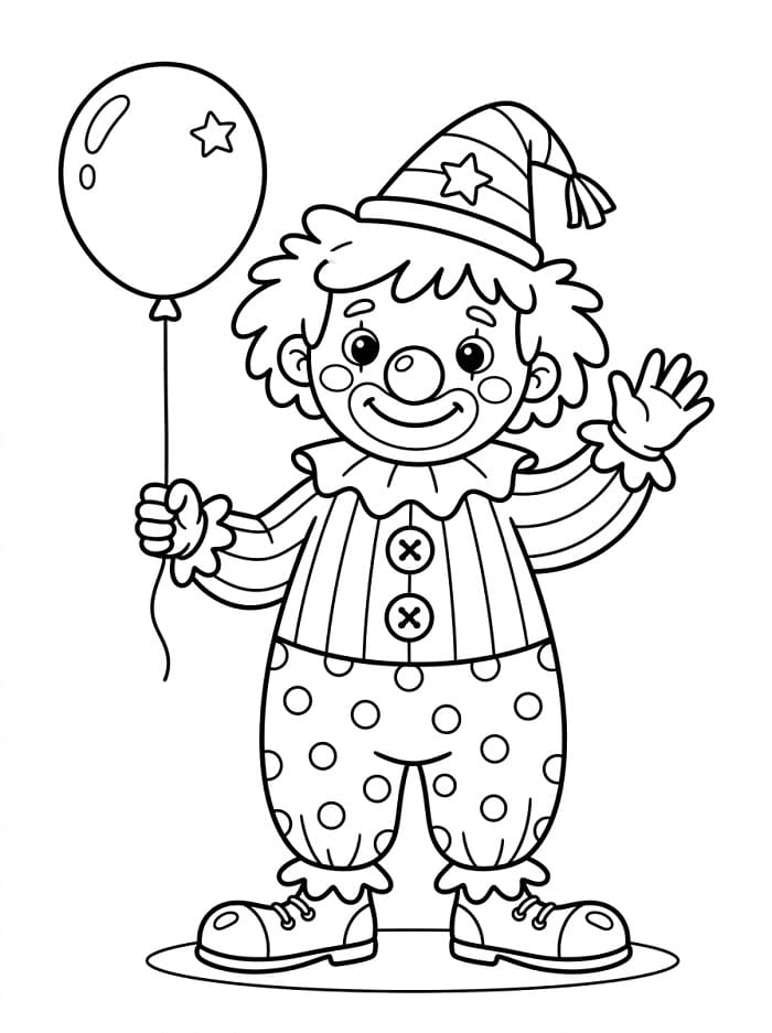 Lieblicher Clown ausmalbilder