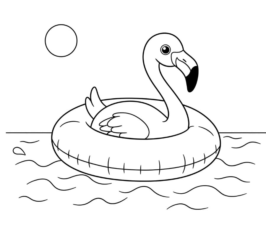 Lieblicher Flamingo ausmalbilder
