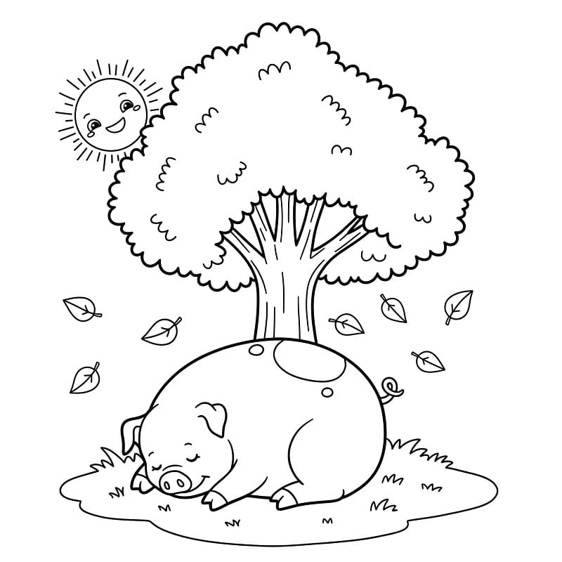 Liebliches Schwein ausmalbilder