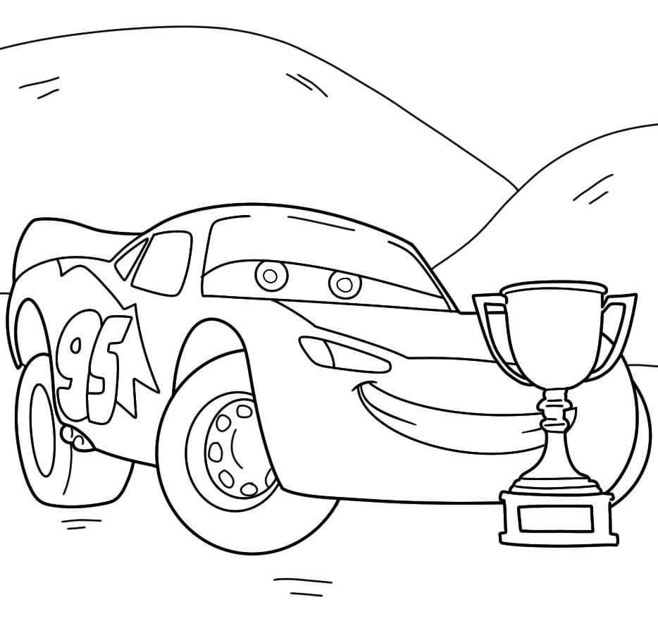 Lightning McQueen gratis ausmalbilder