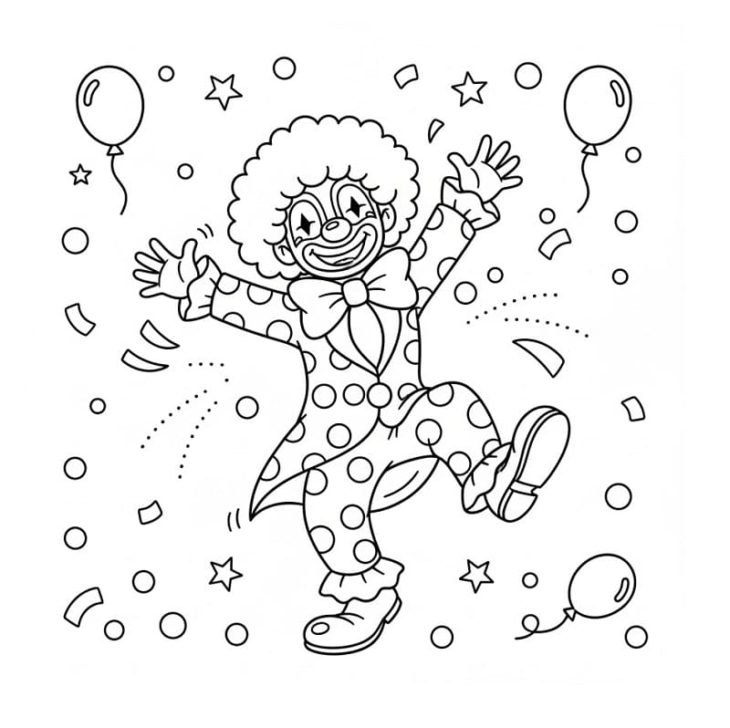 Lustiger Clown ausmalbilder