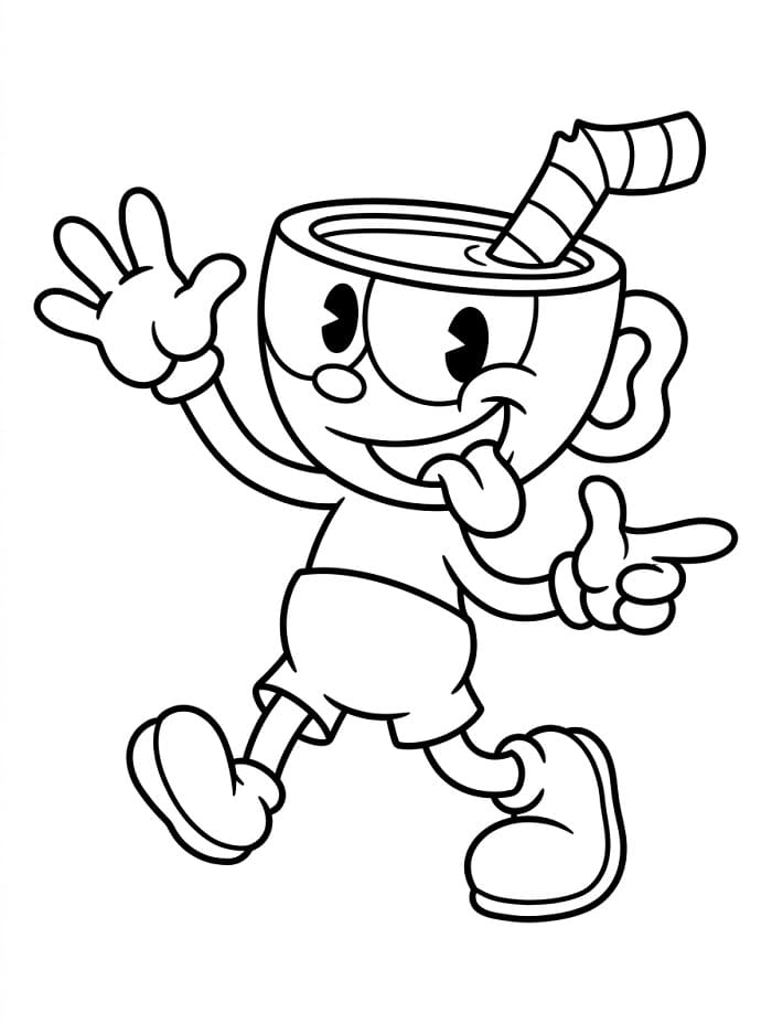 Lustiger Cuphead ausmalbilder