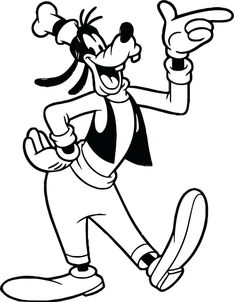 Lustiger Goofy ausmalbilder