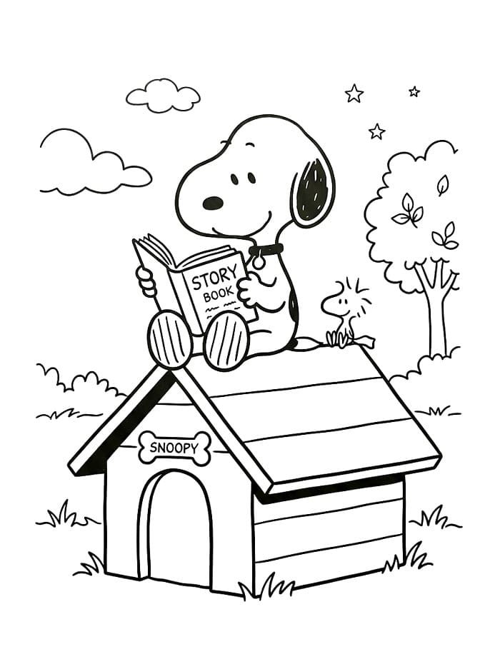 Lustiger Snoopy ausmalbilder