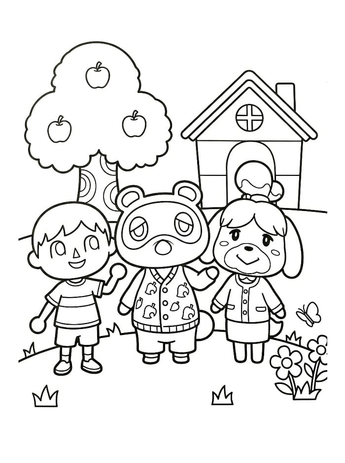 Lustiges Animal Crossing ausmalbilder