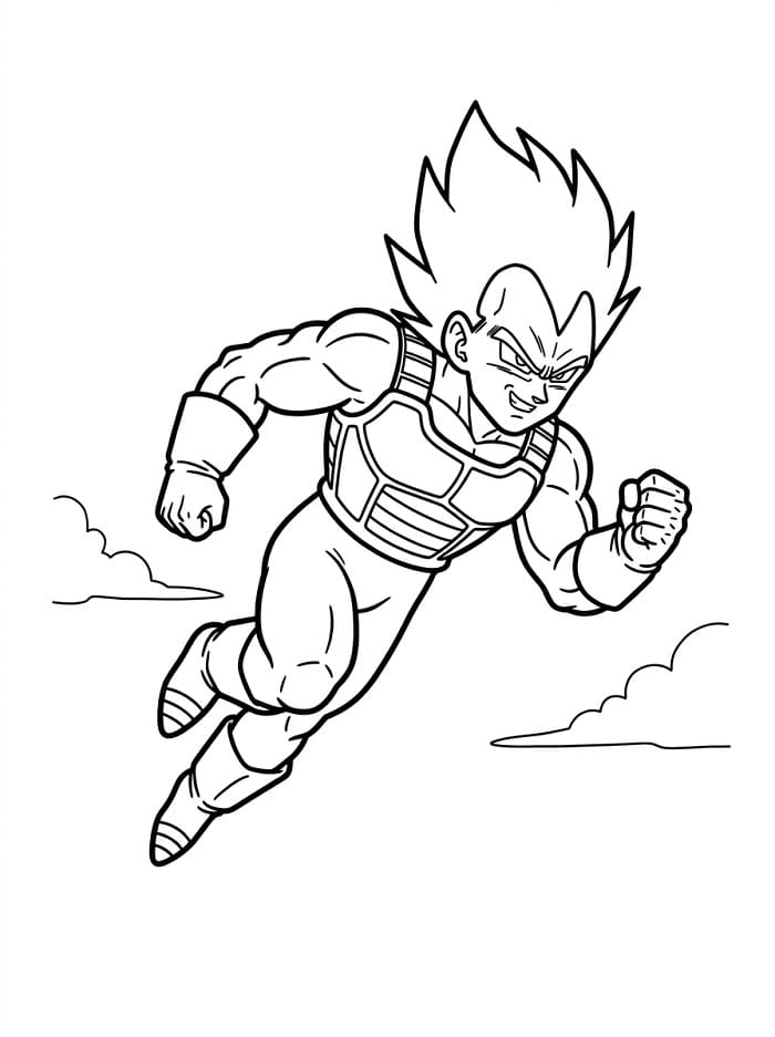 Mächtige Vegeta ausmalbilder