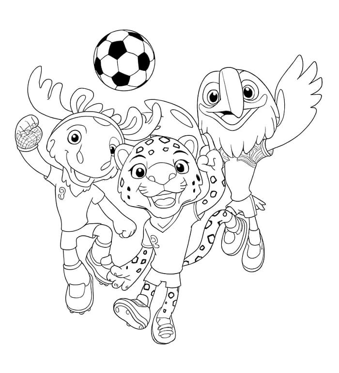 Maskottchen der Weltmeisterschaft 2026 ausmalbilder