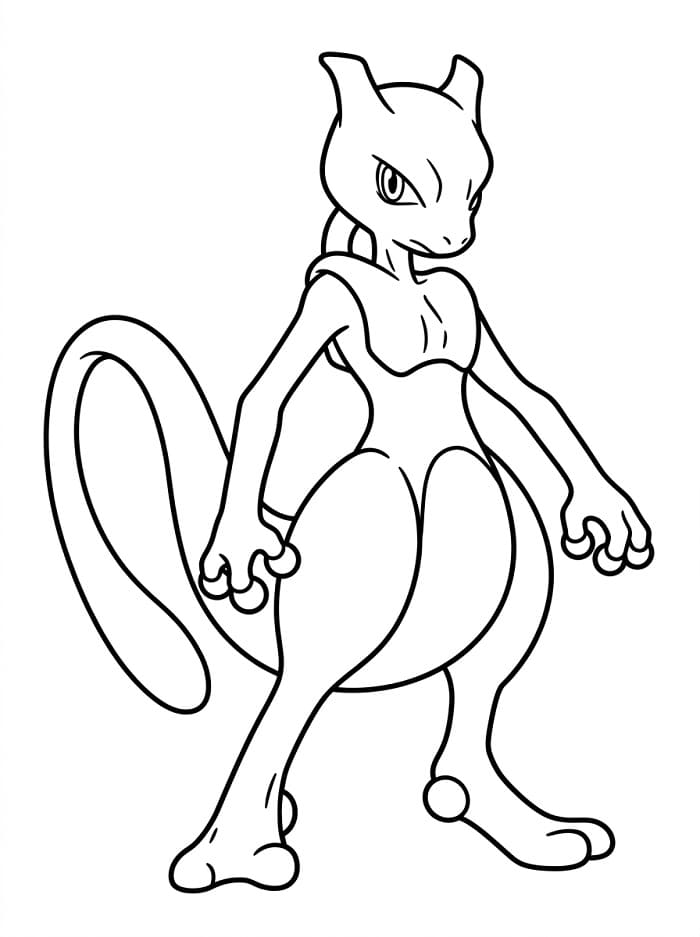 Mewtu Pokémon ausmalbilder