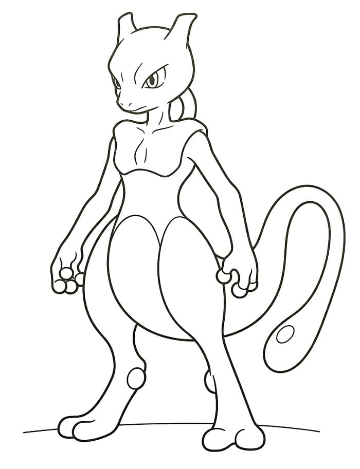 Mewtu aus Pokémon ausmalbilder